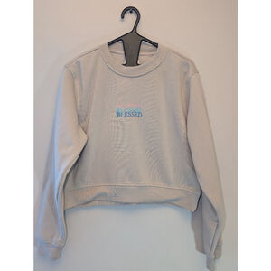 Women's Brooklyn Cloth Beige Blessed Sweatshirt L